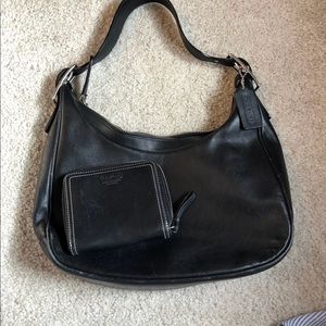 Coach purse used with matching wallet